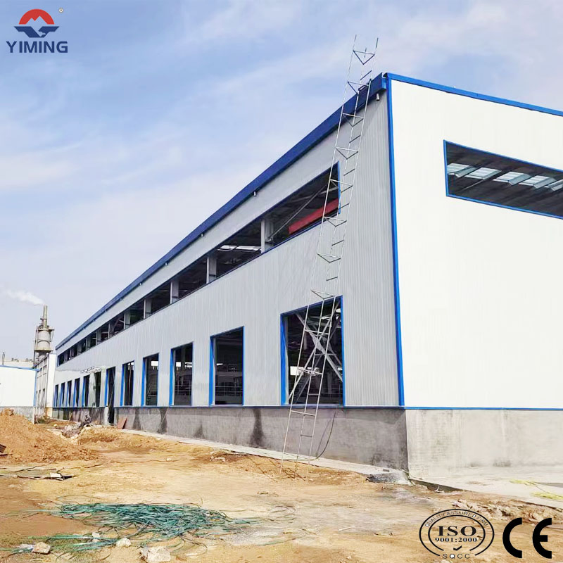 Steel Structure Grid Concrete Raw Material Storage Warehouse Finished Product Warehouse