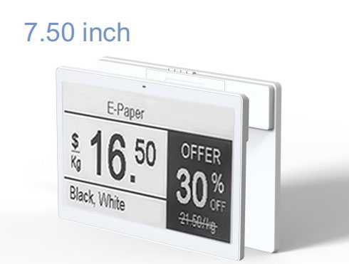 7.5 Inch 800*480 Real-Time Module Digital Price Tag Flexible Electronic Ink E-Paper Optoelectronics Epaper Touch Screen Eink Display