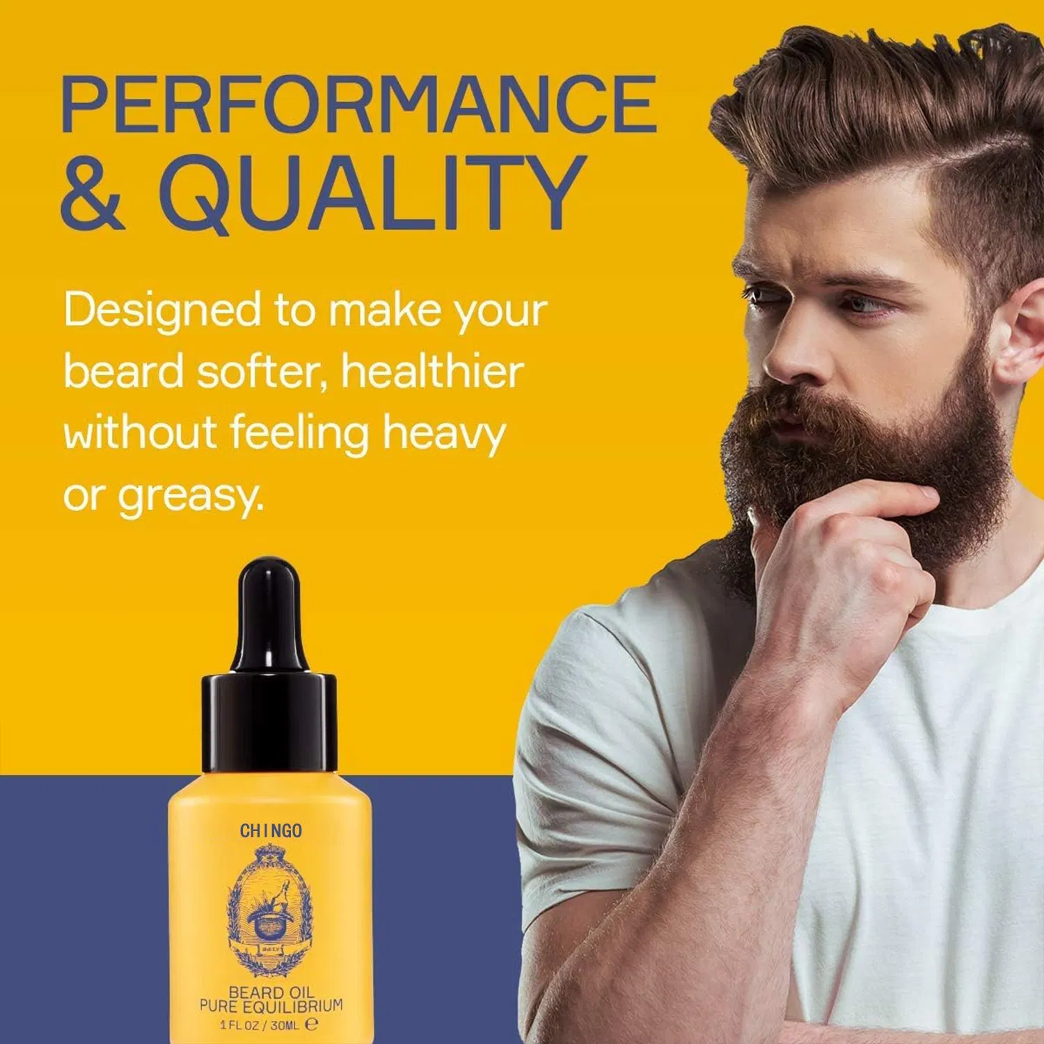 Beard Growth Oil Boosts Thickness Strengthens Follicles Nourishes Gently