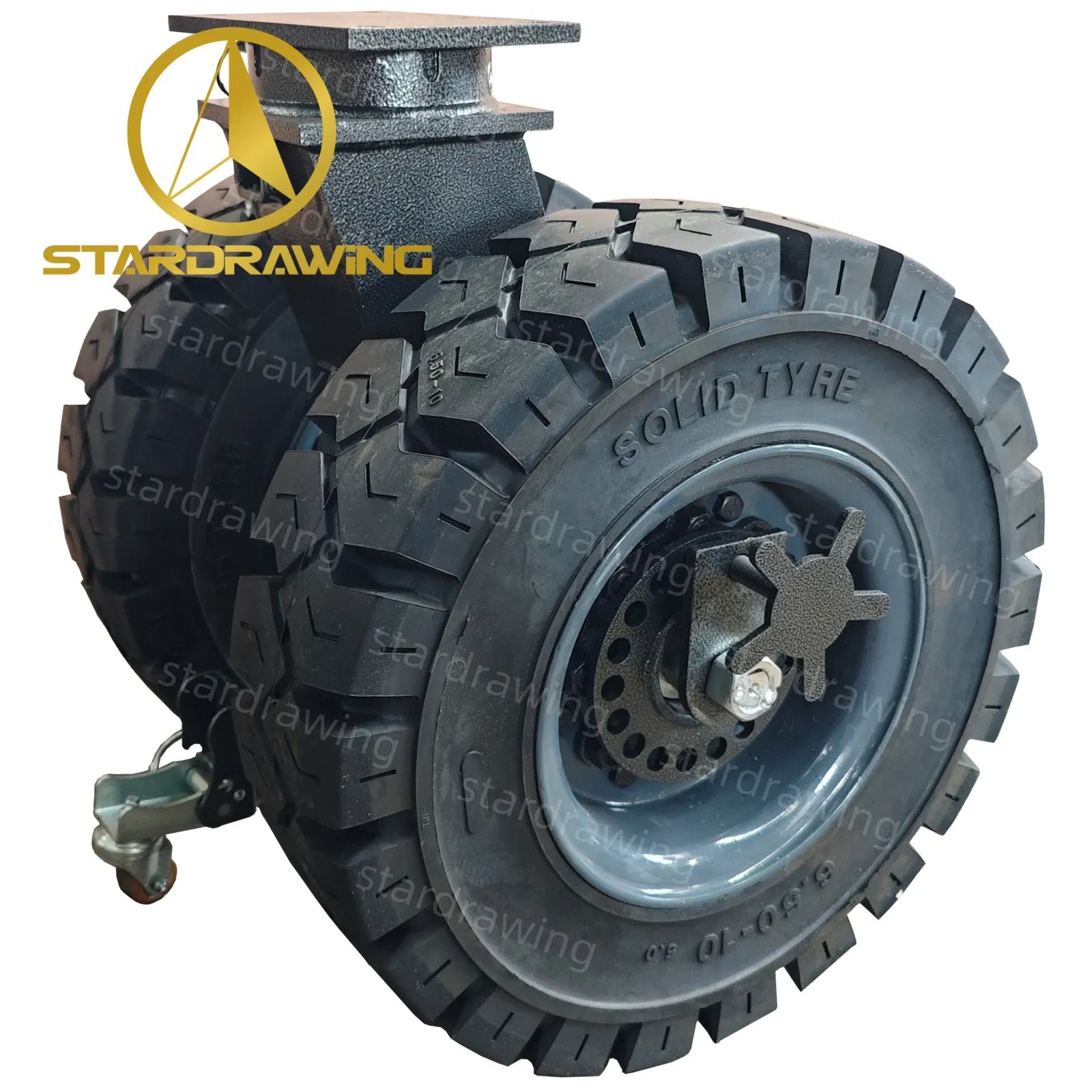 Stardrawing 16/22inch 5/10t All Terrain Self-Balancing No-Air-Leaking Dual Solid Rubber Wheels Caster