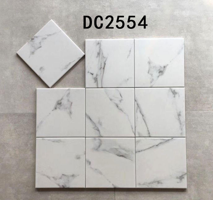 Art Porcelain Cement for Wall Black and White Flower Tile Green Flower Pattern Floor Tile