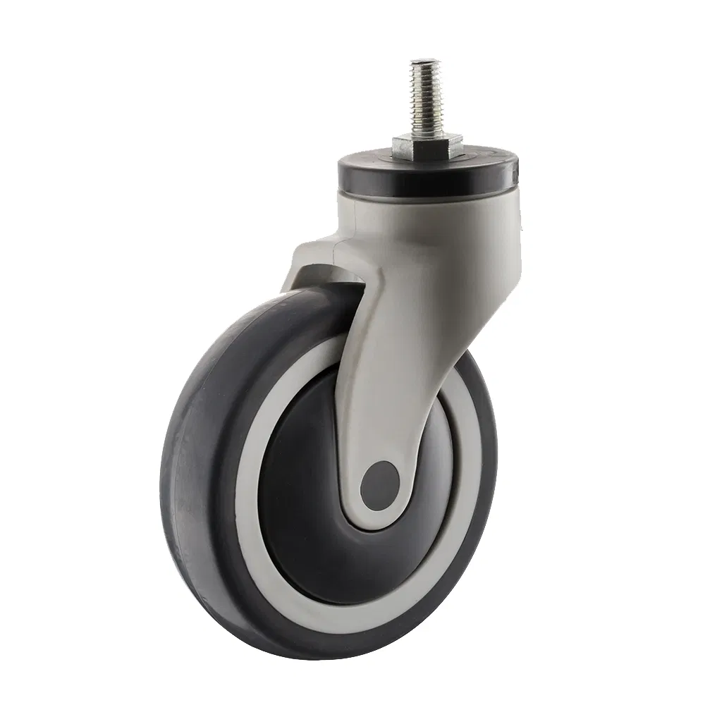 4in High Quality Medical Caster Wheels with Nylon Housing and Screw Swivel with Brake
