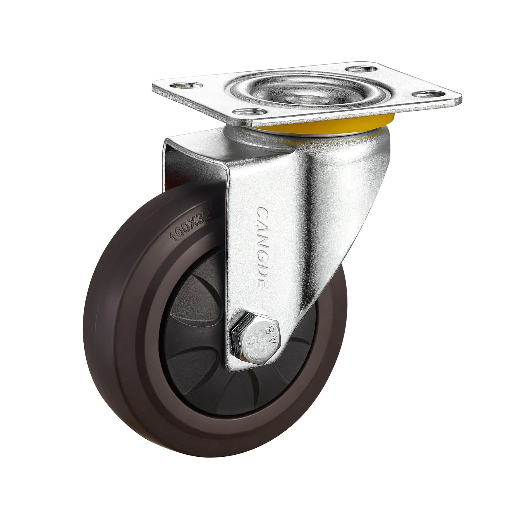 2.5/3/4/5 Inch Medium Duty Caster - Brown TPR Wheel, Super Quiet, High Elasticity, All Functions