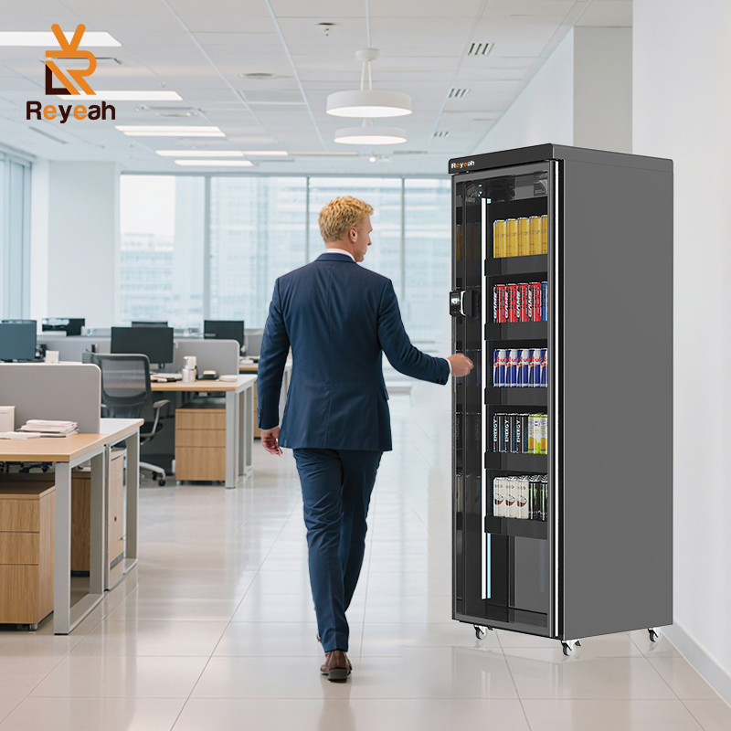 Ai Visual Technology Base Smart Fridge Vending Machine for Foods and Drinks Vending Machine with Camera and Payment System