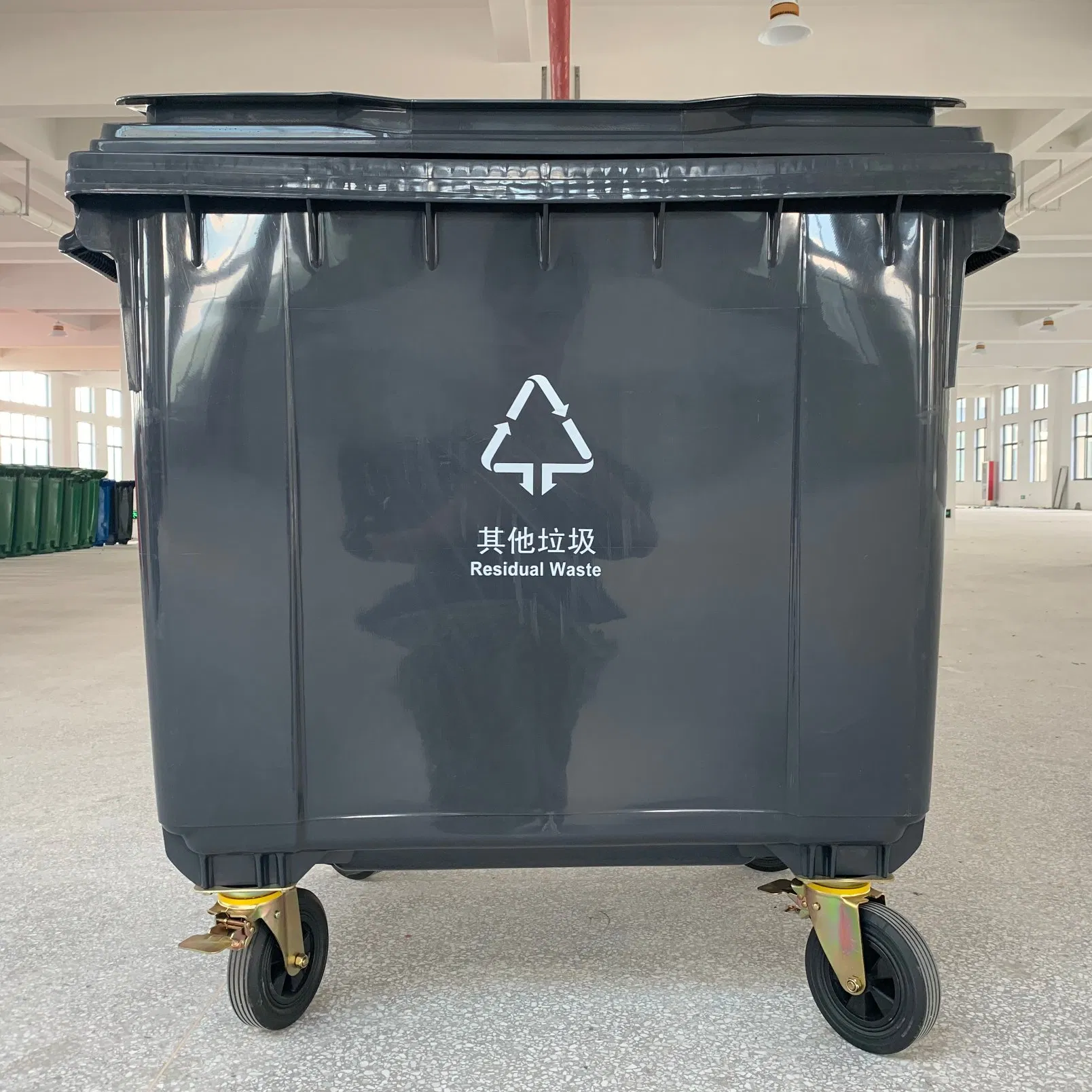 1100 Liter Eco-Friendly Wheelie Waste Bin Outdoor Garbage Bin Plastic Trash Can
