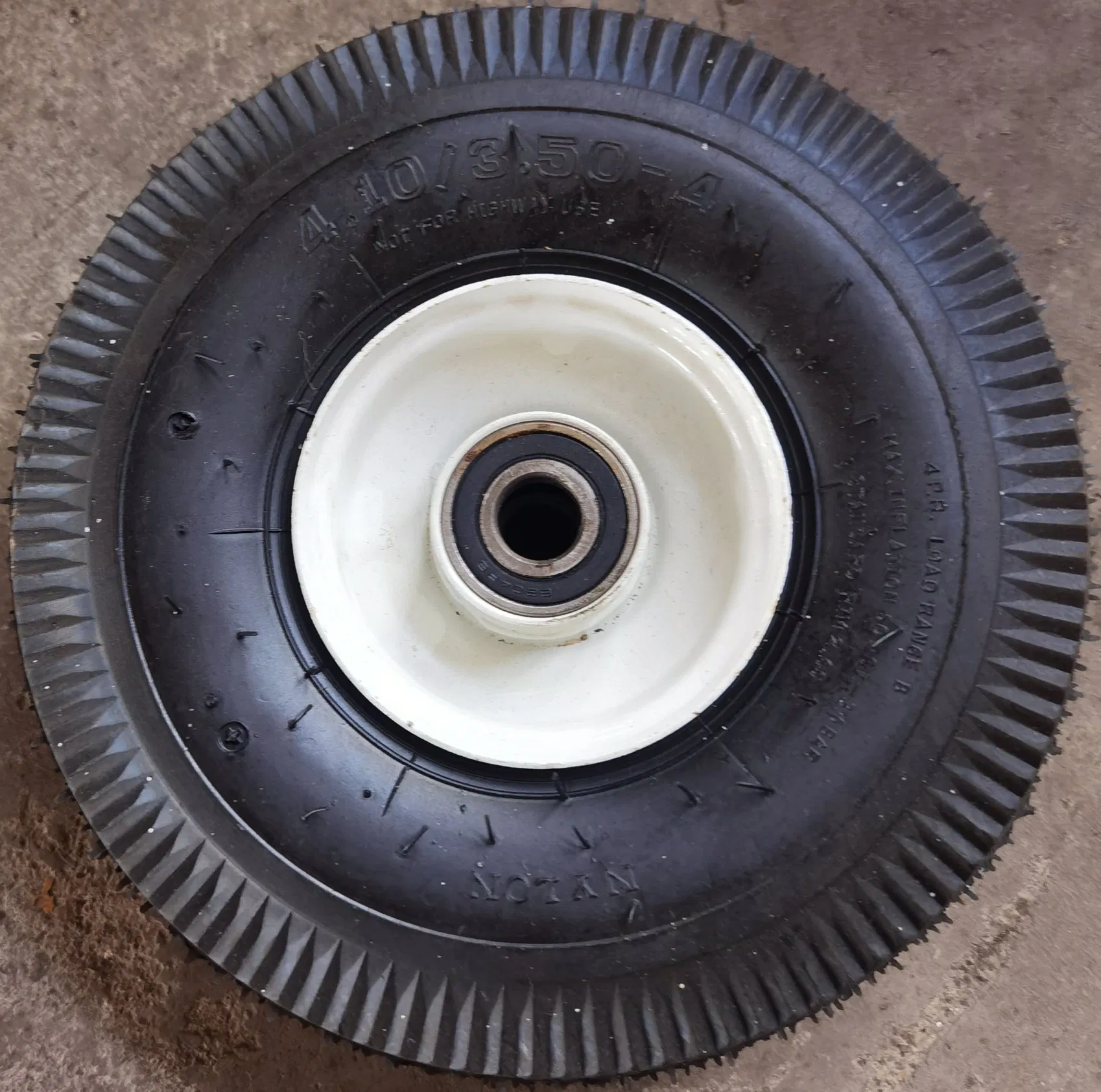 Popular High Quality Size 10 Inch 4.10/3.50-4 OEM Rubber Wheels for Trolley Dolly Cart Garden Barrow Wheels