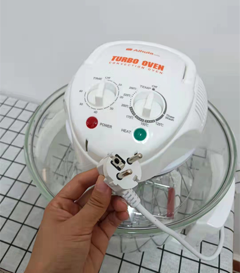 Low Cheap Price Halogen Oven 12L Visible Glass Air Fryer Convection Oven Electric Kitchen Cooker Silver Crest Convection Glass Bowl Halogen Oven Turbo Oven Sale