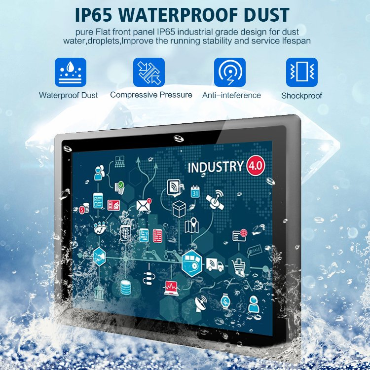 Low Cost 19" I3/ I7/I9touch Scren Wall Mount PC Embedded Industrial Tablet Desktop Computer Rugged All in One PC