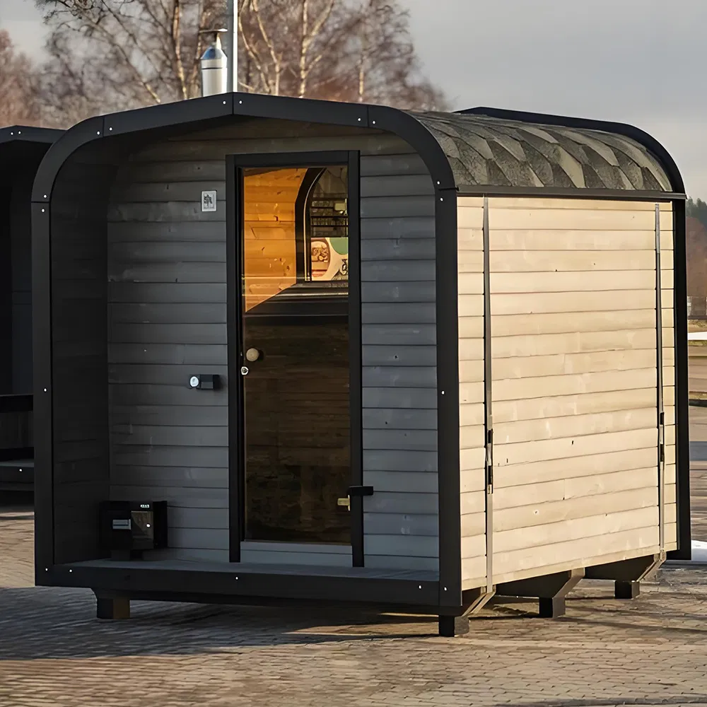 Уличная сауна-куб с подогревом, 2-8 человек