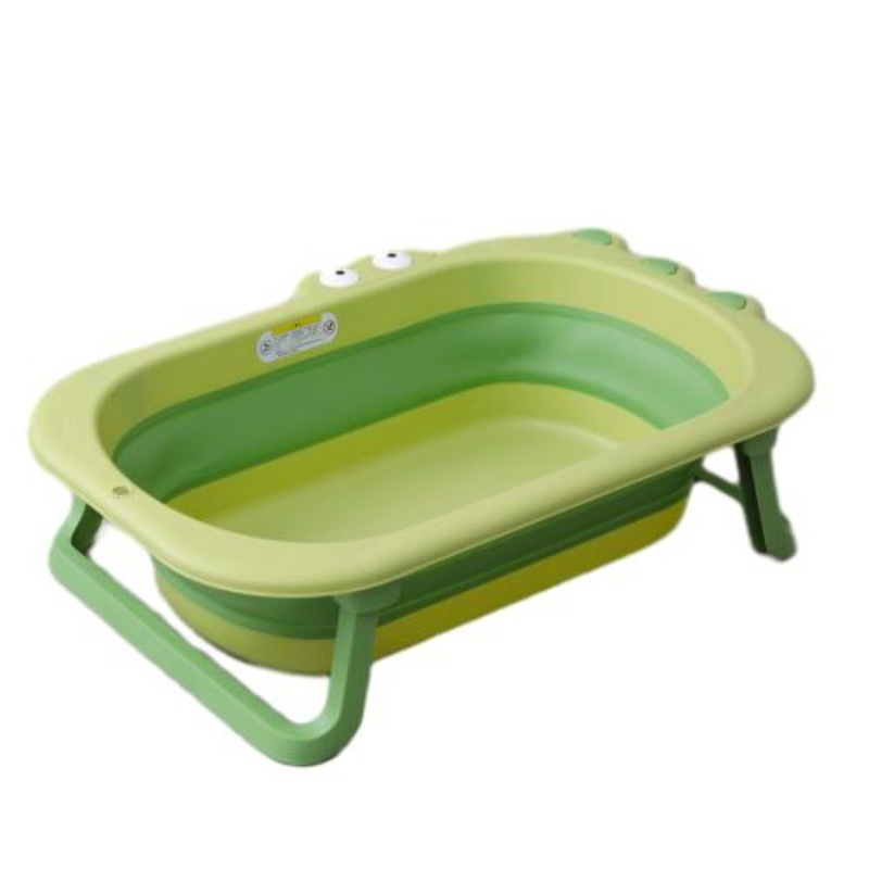 2024 Hot Sale Portable Foldable Adjustable Height Cartoon Crocodile Baby Bathtub