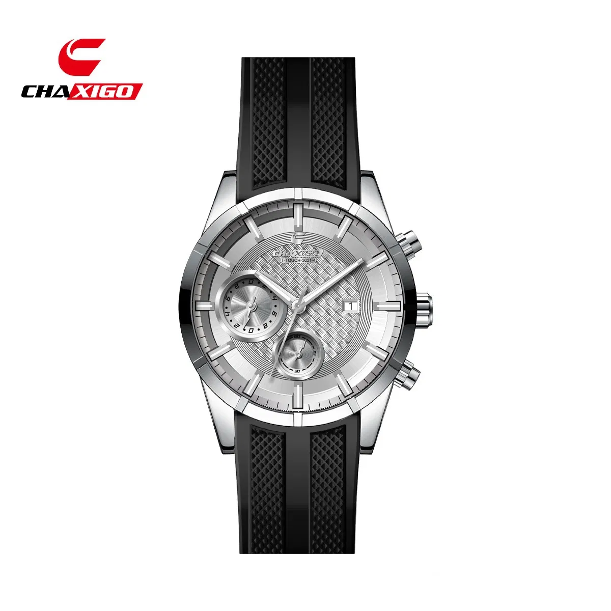 Chaxigo Business Quartz Watch Waterproof Luminous Calendar Alloy Steel Strap Fashion Wristwatch