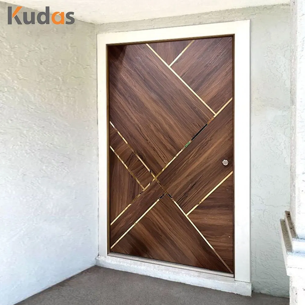 Villa Exterior Security Modern Design Entrance Stainless Steel Entry Front Doors