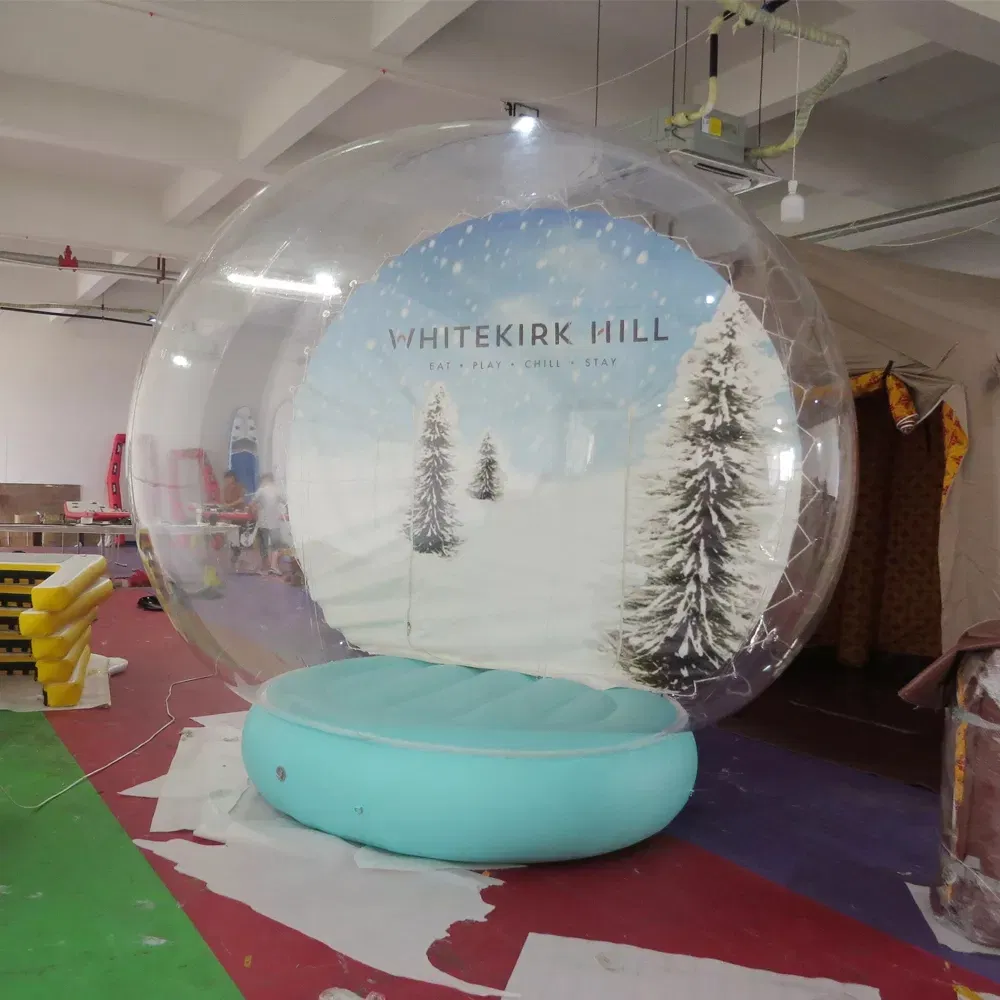 Boyi Shoppin Mall Decoration Inflatable Snow Globe Christmas Decoration Inflatable Snow Globe Transparent Bubble Tent B8844