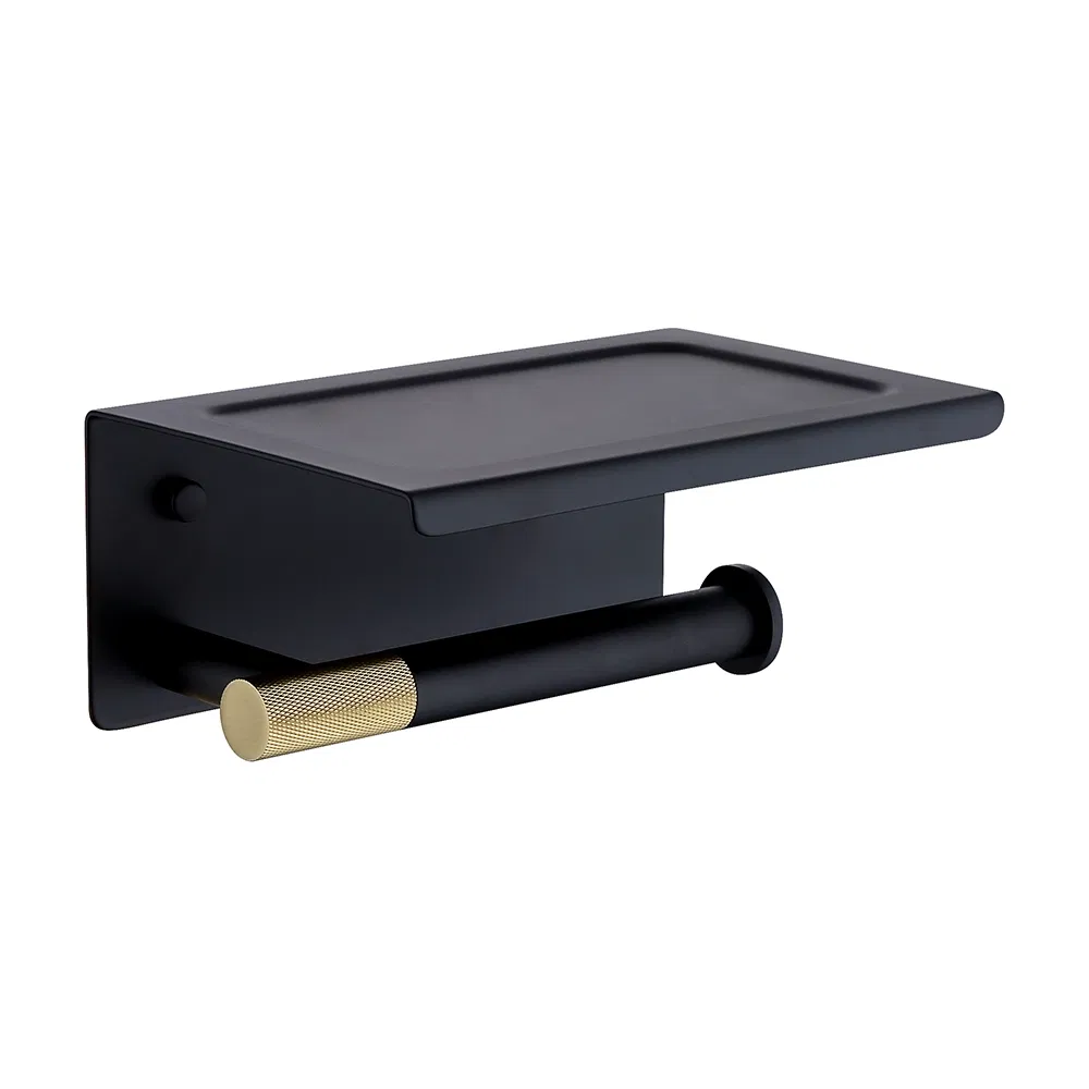 Держатель для туалетной бумаги настенный Luxury Black Gold
