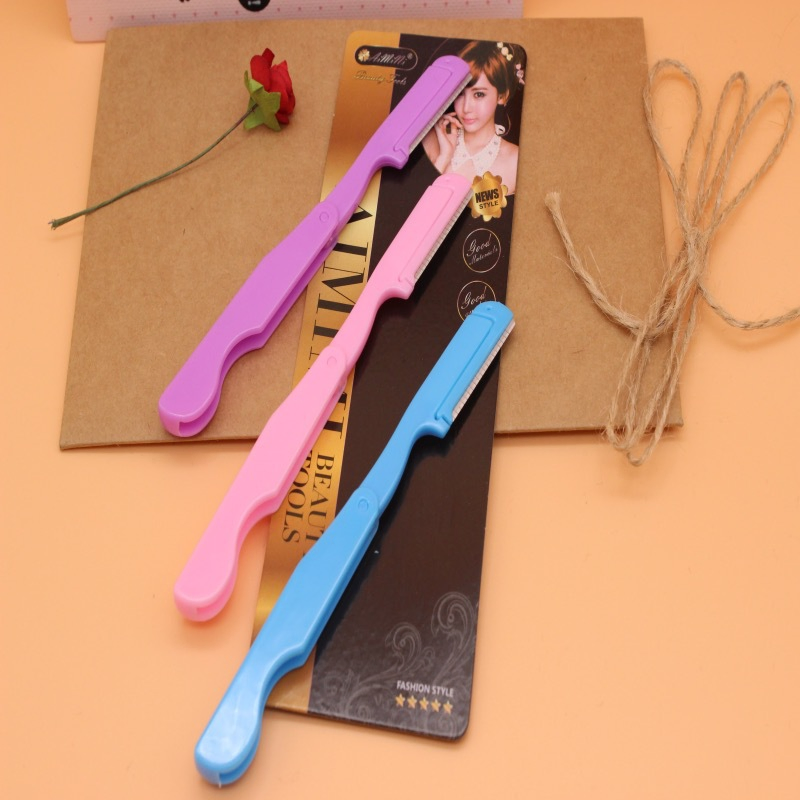 Eyebrow Shaving Knife Folding Eyebrow Trimming Knife Set Safety Protection