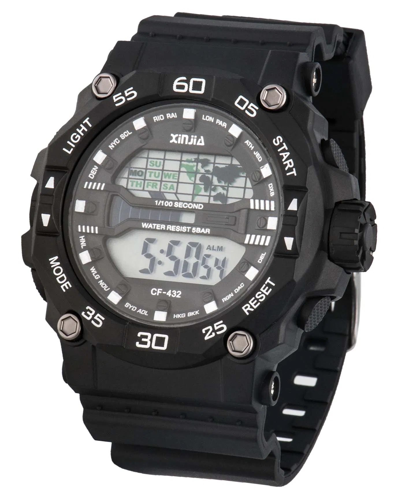 2019 Men's Charming Watch, Plastic Case Sporty Watch, 5ATM Water-Resistant