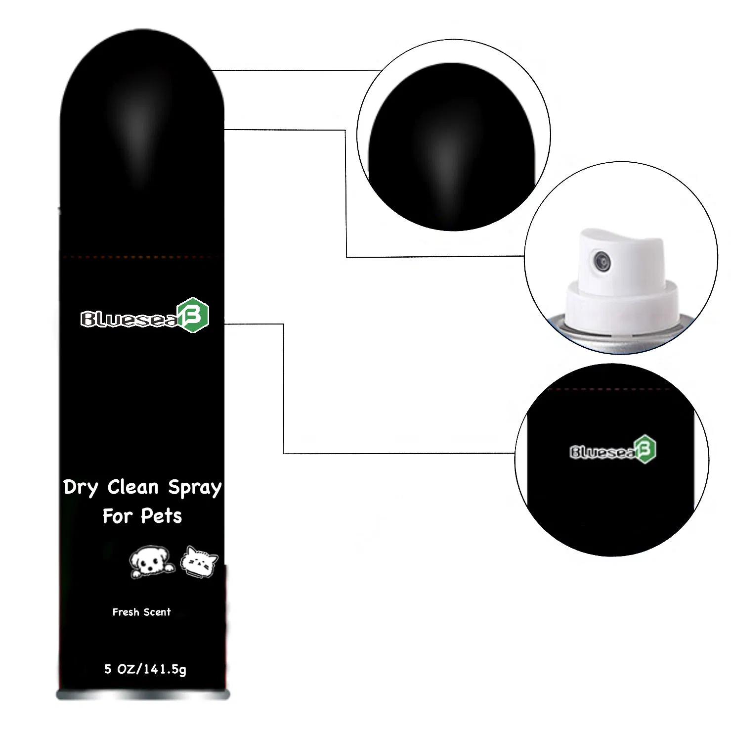 Dry Clean Spray Shampoo for Pets Private Label Support OEM