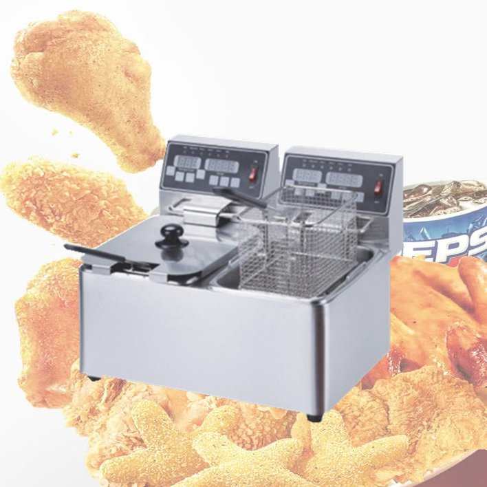 Heavybao Commercial Electric Frying Machine Professional Oil Deep Fryer for Snack Food