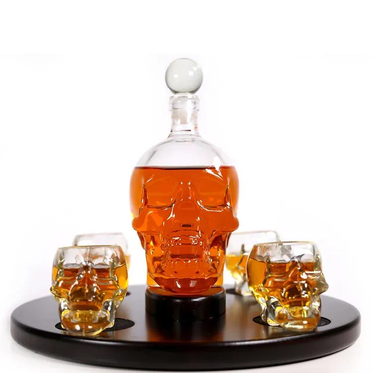 700ml High Borosilicate Handmade Unique Skull Shape Glass Whiskey Wine Decanter
