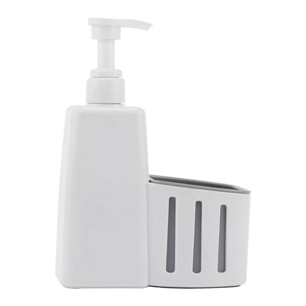 Plastic Hand Dish Soap Dispenser with Sponge Holder