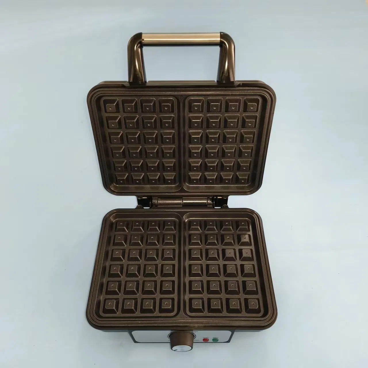 Double Non-Stick and Stainless Steel Waffle Makers for Elegant Kitchen Use with Adjustable Temperature