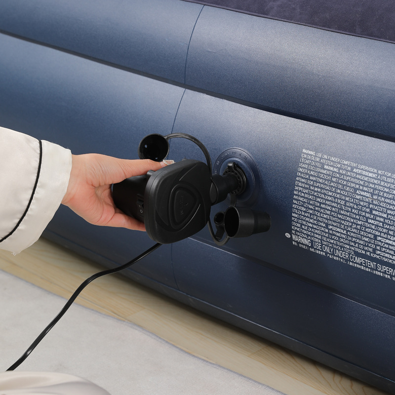 Матрас надувной складной самонадувающийся с насосом для дома и кемпинга