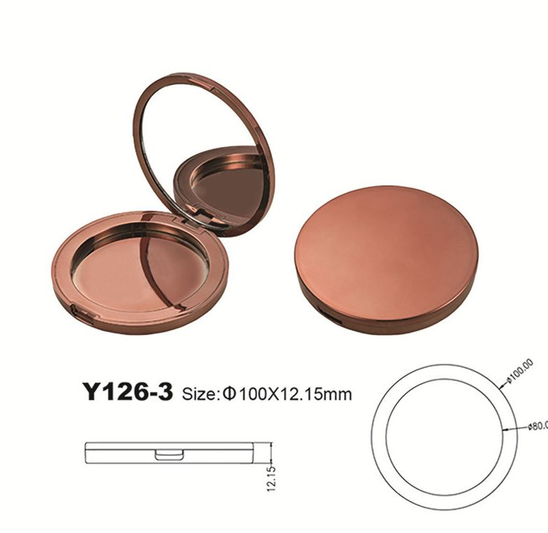 Unique Shape 1 Color Plastic Eye Shadow Palette Case Compact Box Cosmetic Packaging Y126-3