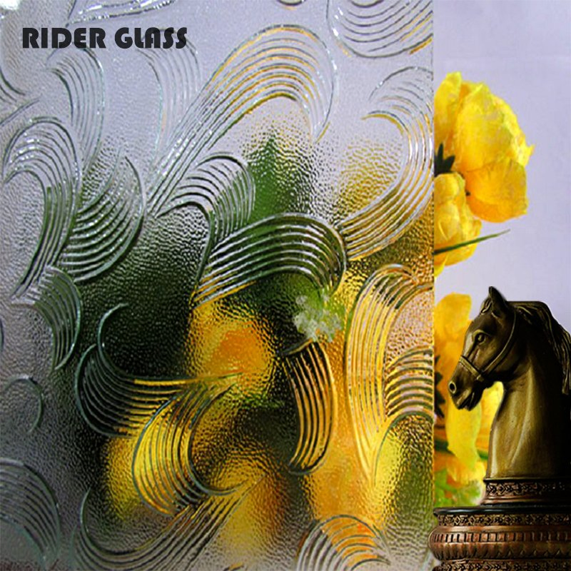 China Rider Hq 3/4/5/6/8mm Raindown Bronze Figured Patterned Glass