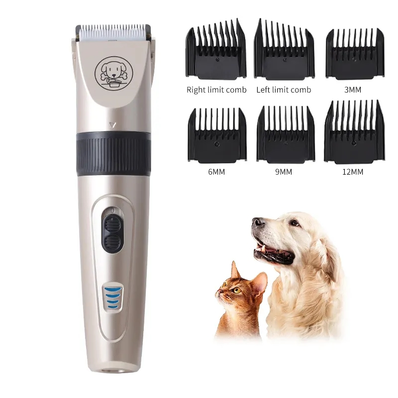 Wholesale Customization Ceramic Blade Powerful Rechargeable Professional Dog Hair Clippers Grooming Pet Clippers