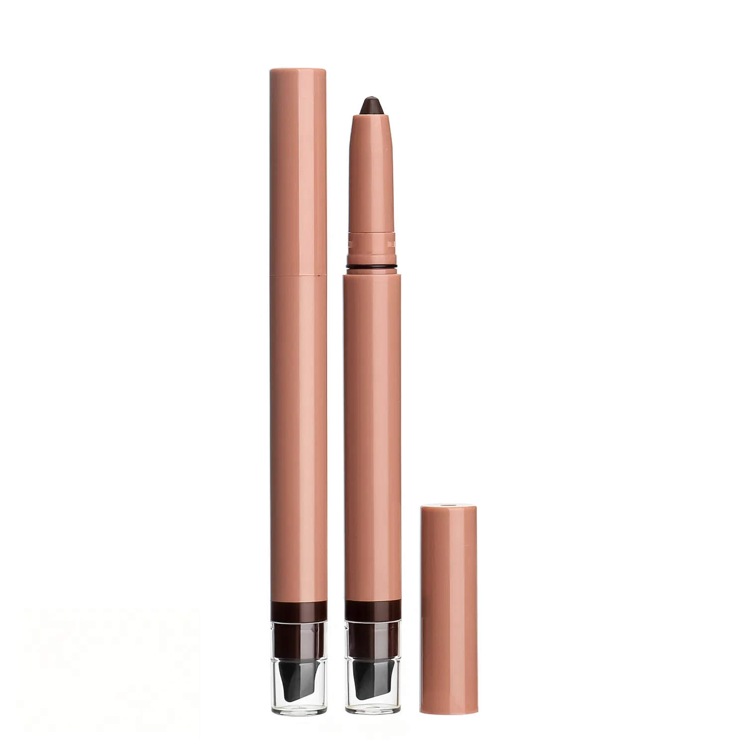 Vegan Makeup Lipliner Waterproof Creamy Brown with Silicone Smudger