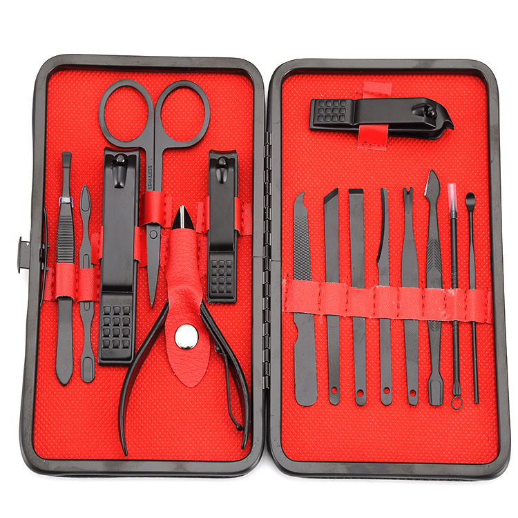 18 16 12 10 7PCS Set Personal Nail Clipper Manicure Art Eyelash Eyebrow Tools Pedicure Finger Foot Care Kit