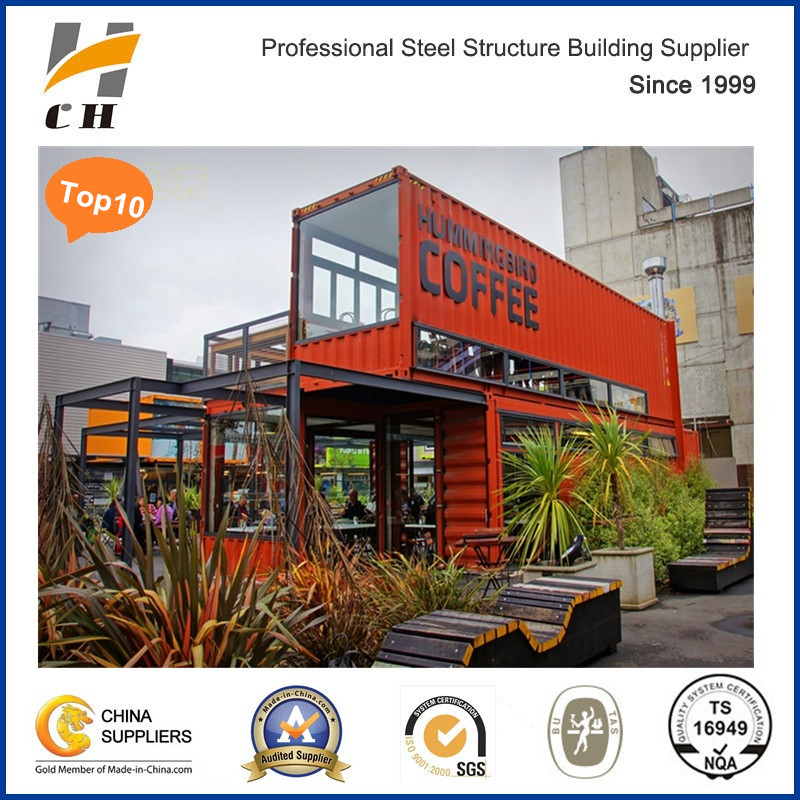 Prefabricated Coffee Container Shop/Prefab Container House Coffee Shop