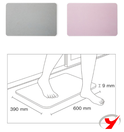 Zjgleader Cheap Slip Diatom Mud Dry Quickly Diatomite Bath Mat Bathroom Floor Non Slip Hotel Waterproof Custom Size Diatomite Bath Mat