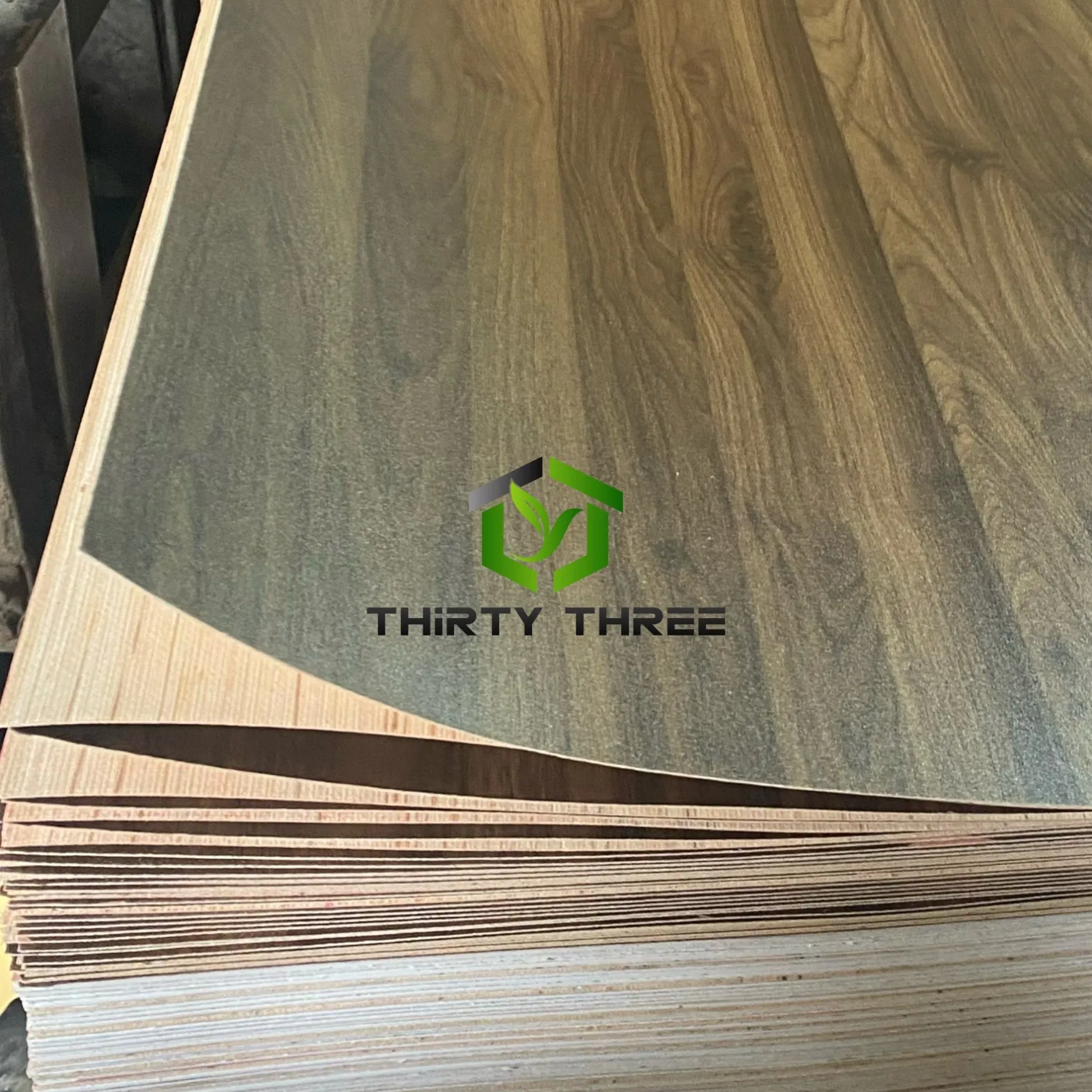 High Quality 3.5mm Melamine Faced Recon Plywood /White/Wood Grain Melamine Faced Plywood