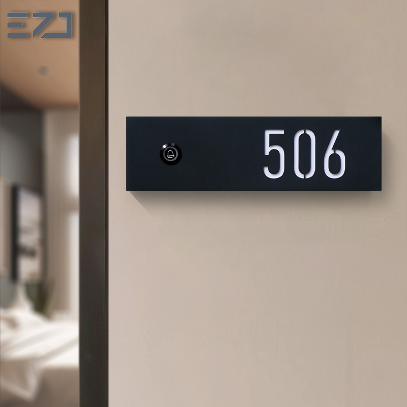 Ezd Cheap Price Drop Shipping Wholesale Luminous House Room Door Number Signages