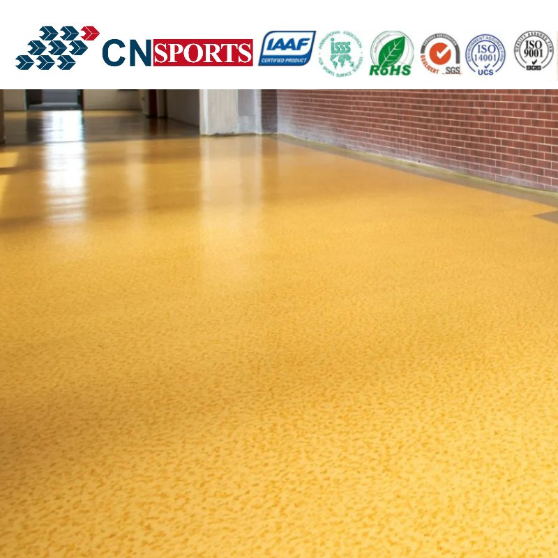 Cn-C02 Non-Slip Stone Pattern Type Flexible Spua Flooring for Office/Classroom