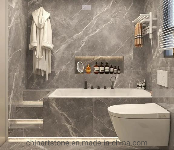 Угловая ванна из мрамора и оникса