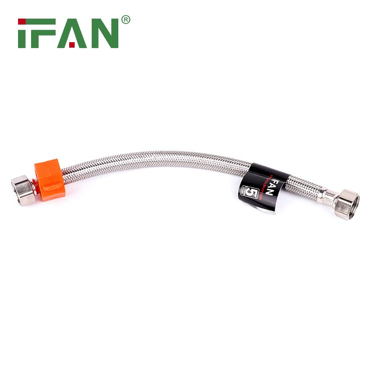 Ifan Free Sample Stainless Steel Braided Hose Bathroom Accessories 30-60cm Braided Hose Pipe
