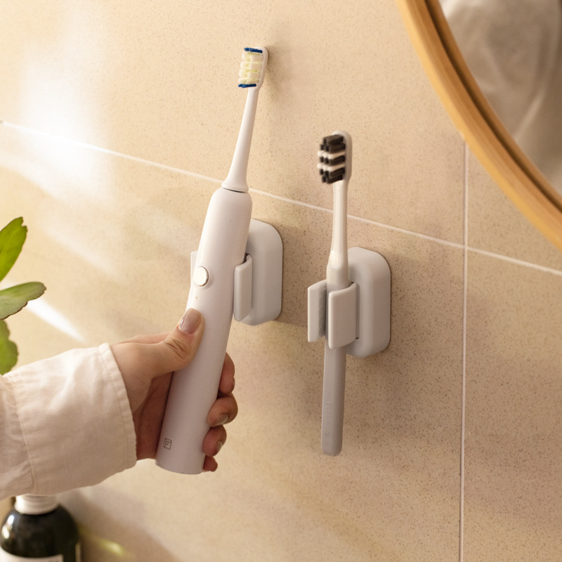 Electric Toothbrush Holder, No-Drill Wall-Mounted Toothbrush Cup Toothpaste