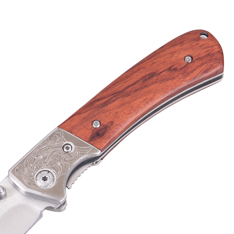 Folding Pocket Tool Knives with Wooden Handle (#31210)