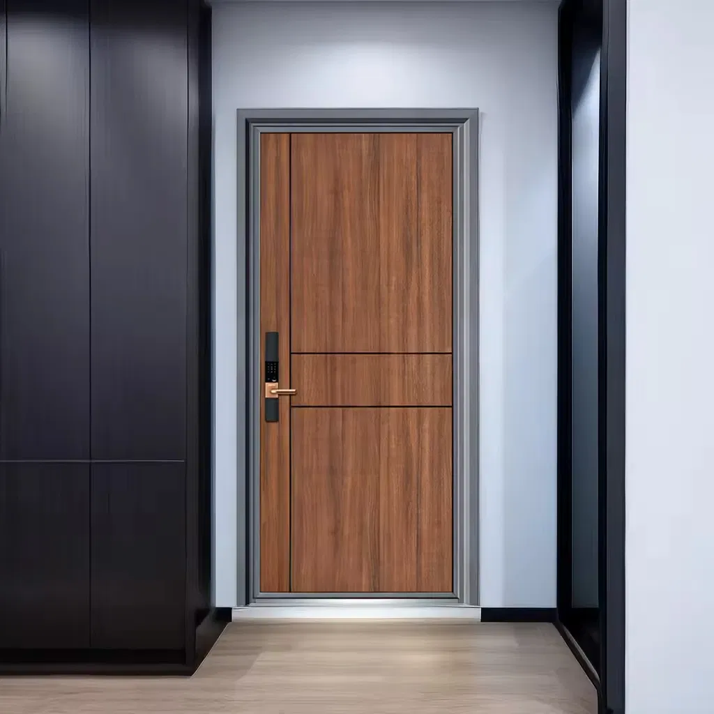 Американские стальные входные двери TOF с отделкой под дерево