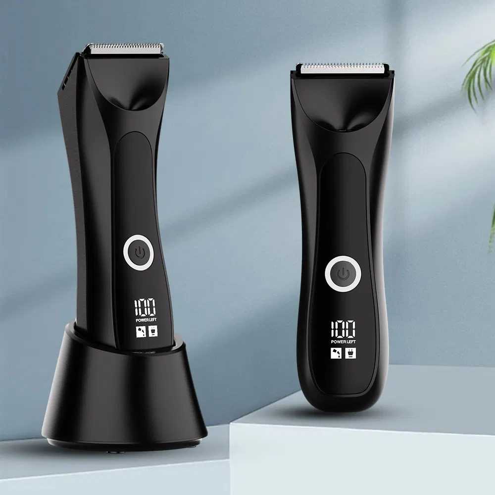 Ceramic Ipx7 Waterproof Body Groin Hair Groomer Groin Balls Hair Men Trimmer Body Hair Trimmer with Stand