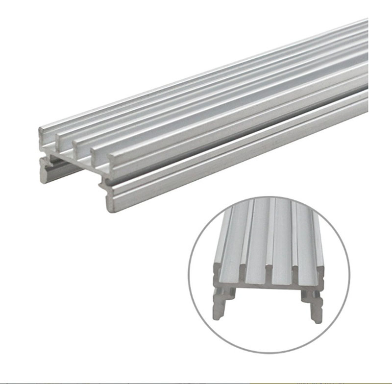 Silver Recessed Aluminum LED Channel, U-Shape Extrusion Profile for Strip Lights