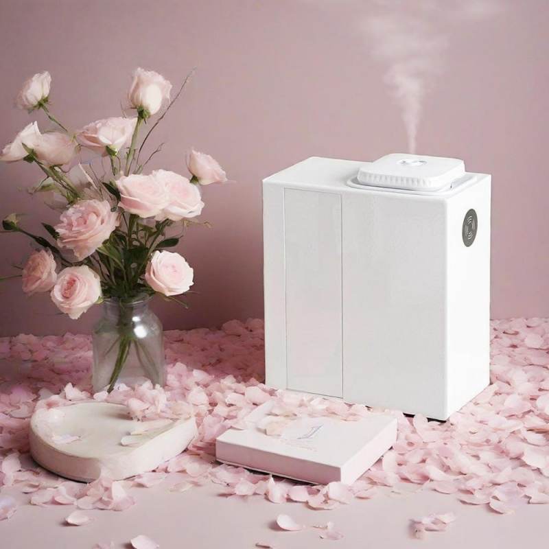 RoHS Aroma Air Diffuser / Commercial Aroma Diffuser - 300m² / 900m³ Coverage Automatic Hotel Lobby Scent Machine in Black Metal