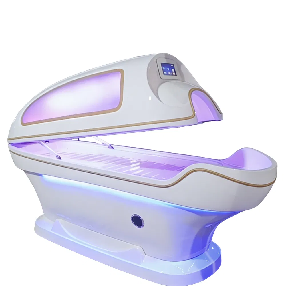 LED Light Therapy 8L Steamer Wet Steam Sauna Capsule Acrylic Wellness Pod
