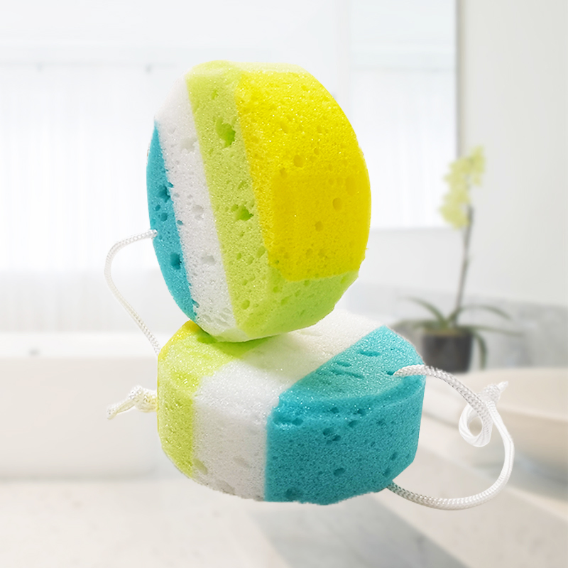 Factory Directly Sales Round Seaweed Soft Body Clean Sponge Bath Sponge