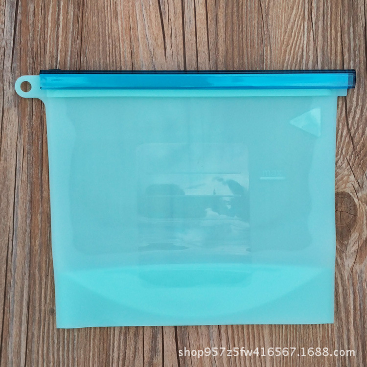Silicone Fresh-Keeping Bag, Food Sub-Packaging Self-Sealing Bag, Stock Frozen Food Storage Bags