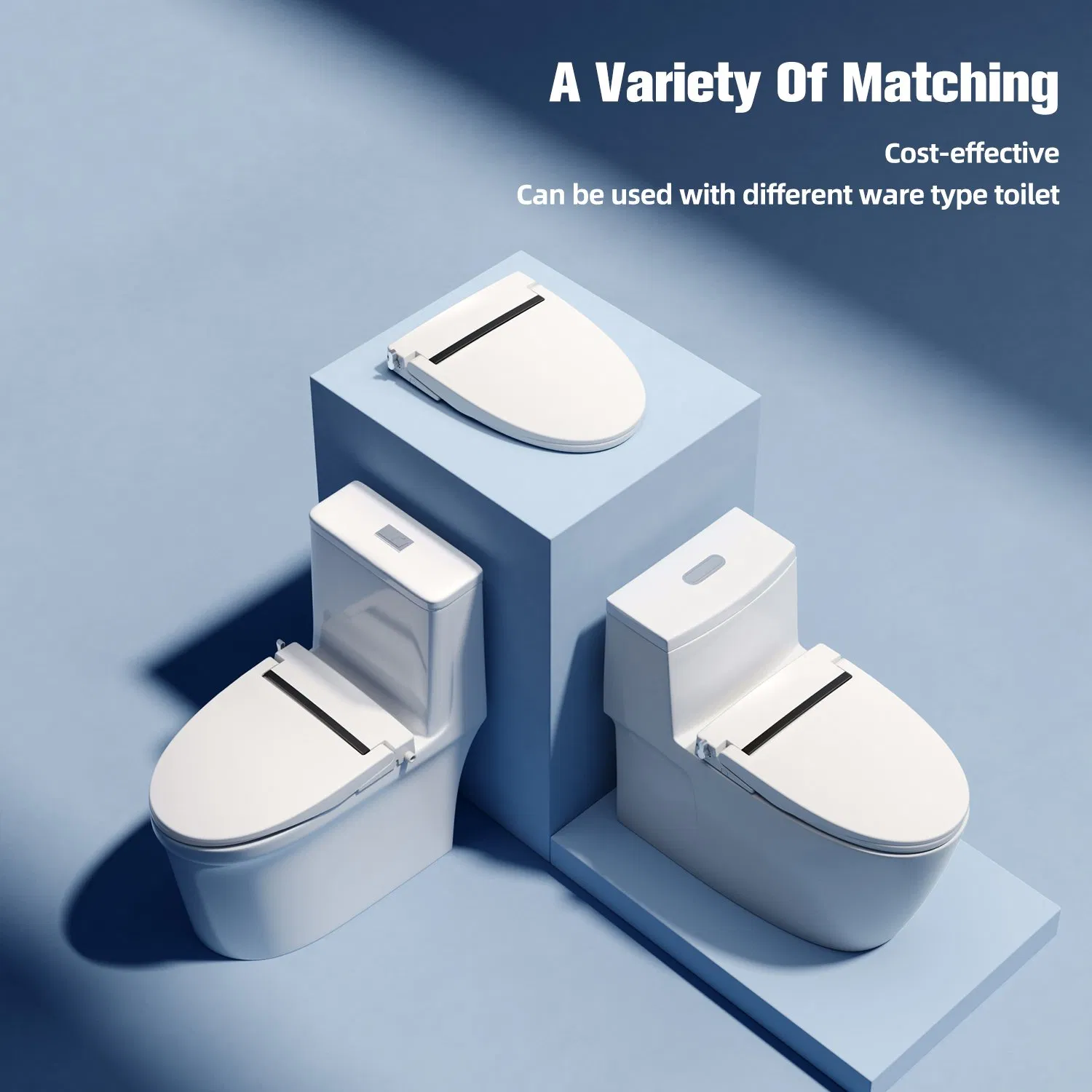 Eco-Friendly Design Smart Toilet Seat Non Electric Swash Dual Nozzle System Adjustable Ultra-Thin Bidet Toilet Seat