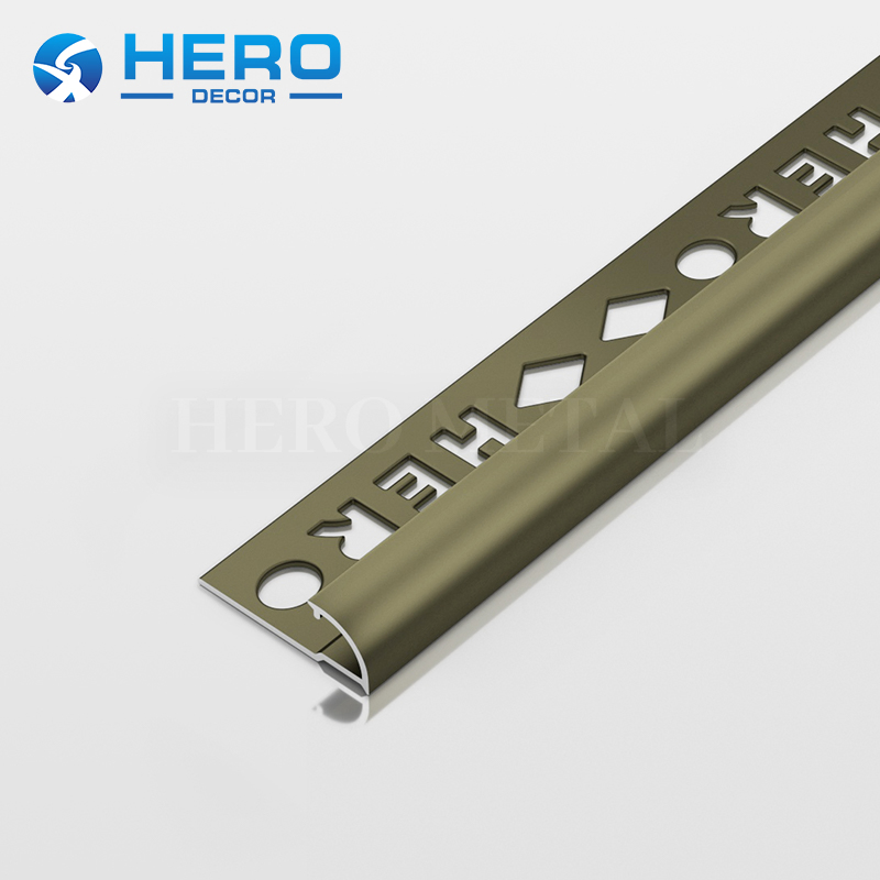Aluminum Ceramic R Shape Strip for Kitchen Hero Metal High Quality Round Corner Container Tile Trim