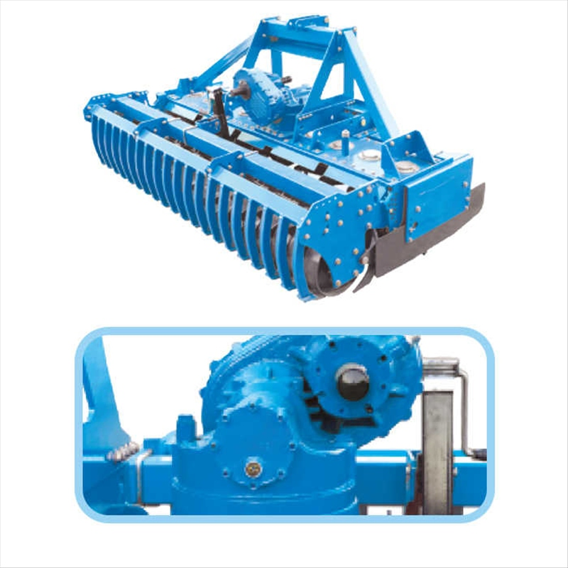 Дизельный трактор с культиватором и граблями JEEGEE